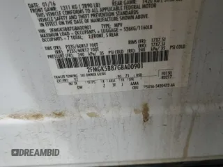 2016 Ford Flex SE z VIN 2FMGK5B87GBA00901, wystawiony jako Copart lot #51020725 z przebiegiem 83 029 mil mil oraz Szkoda całkowita • Salvage title. Historia ofert i sprzedaży dostępna na DreamBid. Obrazek 15.