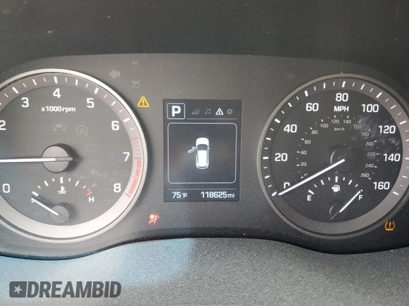 2018 Hyundai Tucson SEL with VIN KM8J3CA41JU683959, listed as a Copart auction lot 53227815 with 118,625 mi miles and Salvage title. Bid and sale history available at DreamBid. Image 9.