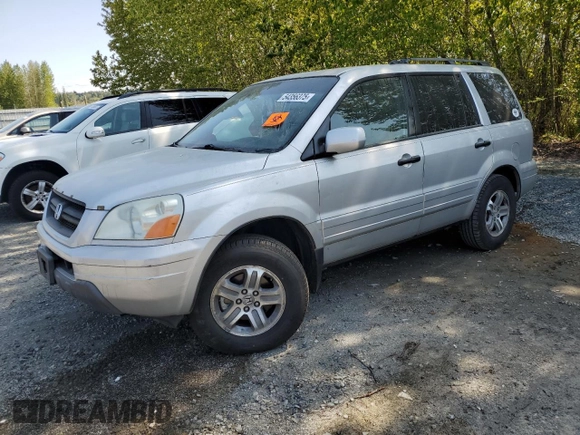 2005 Honda Pilot EX-L with VIN 2HKYF18565H549185, listed as a Copart auction lot 54356375 with 0 mi miles and Salvage Title. Bid and sale history available at carsss.com. Image 1.