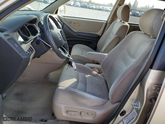 2001 Toyota Highlander with VIN JTEGF21A210021848, listed as a Copart auction lot 43208535 with 161,563 mi miles and Salvage Title. Bid and sale history available at carsss.com. Image 7.