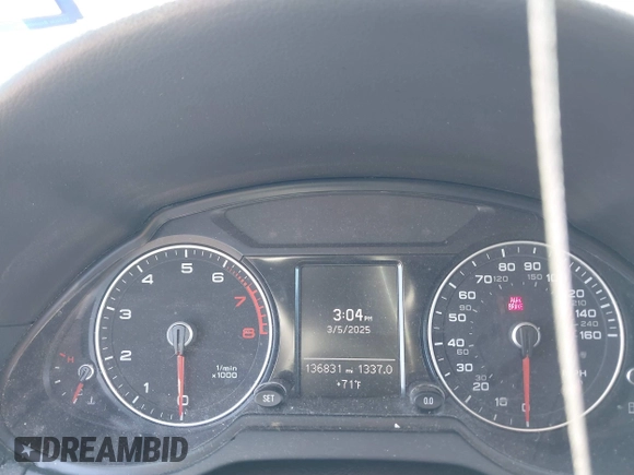 2013 Audi Q5 Premium with VIN WA1CFAFP7DA009262, listed as a IAAI auction lot 41730275 with 136,831 mi miles. Bid and sale history available at carsss.com. Image 15.