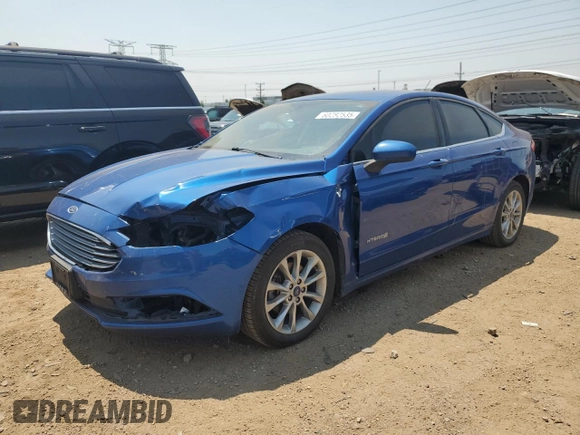 2017 Ford Fusion Hybrid SE with VIN 3FA6P0LU5HR271027, listed as a Copart auction lot 60282535 with 125,247 mi miles and Salvage title. Bid and sale history available at DreamBid. Image 1.