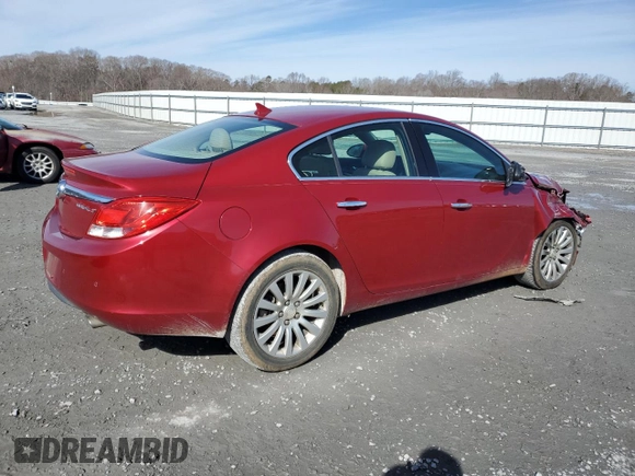 2013 Buick Regal Turbo Premium 2 with VIN 2G4GT5GV9D9190294, listed as a Copart auction lot 45120895 with 122,029 mi miles and Salvage title. Bid and sale history available at DreamBid. Image 3.