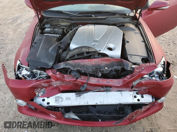 2010 Lexus IS 350 C with VIN JTHFE2C25A2504116, listed as a Copart auction lot 85523514 with 67,614 mi miles and Salvage title. Bid and sale history available at DreamBid. Image 14.