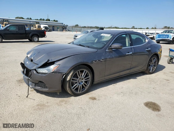 2017 Maserati Ghibli S with VIN ZAM57RSA7H1205182, listed as a Copart auction lot 46237335 with 74,119 mi miles and Salvage Title. Bid and sale history available at carsss.com. Image 1.