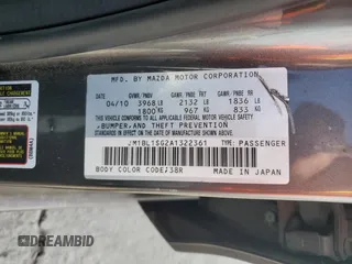 2010 Mazda Mazda3 i Touring with VIN JM1BL1SG2A1322361, listed as a Copart auction lot 44651335 with 163,125 mi miles and Salvage Title. Bid and sale history available at carsss.com. Image 12.