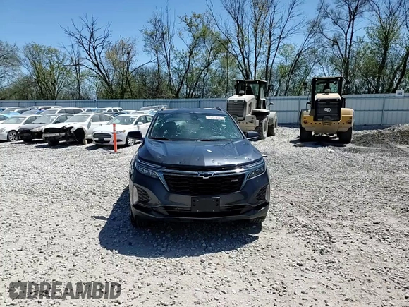 2022 Chevrolet Equinox RS with VIN 3GNAXWEV5NS186231, listed as a Copart auction lot 55881605 with 21,840 mi miles and Salvage title. Bid and sale history available at DreamBid. Image 14.