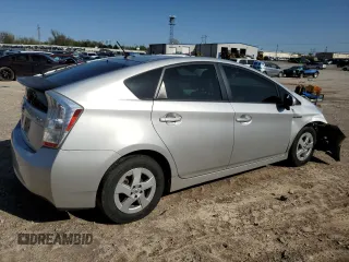 2010 Toyota Prius II with VIN JTDKN3DU7A0072579, listed as a Copart auction lot 52017205 with 278,654 mi miles and Salvage Title. Bid and sale history available at carsss.com. Image 3.