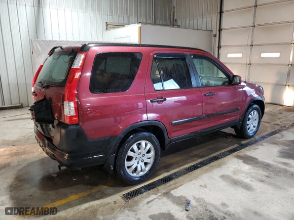 2005 Honda CR-V EX with VIN SHSRD778X5U328575, listed as a Copart auction lot 45533985 with 301,244 mi miles and Salvage Title. Bid and sale history available at carsss.com. Image 3.