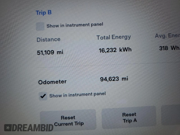 2017 Tesla Model S 60 with VIN 5YJSA1E14HF184188, listed as a Copart auction lot 55836495 with 94,623 mi miles and Salvage title. Bid and sale history available at DreamBid. Image 9.