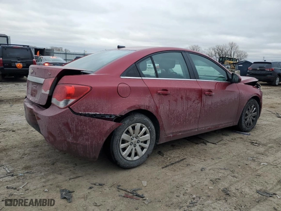 2011 Chevrolet Cruze LT w/1LT with VIN 1G1PF5S90B7282570, listed as a Copart auction lot 43859505 with 131,887 mi miles and Salvage Title. Bid and sale history available at carsss.com. Image 3.