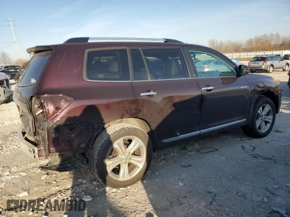 2012 Toyota Highlander Limited with VIN 5TDDK3EH7CS161197, listed as a Copart auction lot 49122805 with 168,008 mi miles and Clean Title. Bid and sale history available at carsss.com. Image 3.