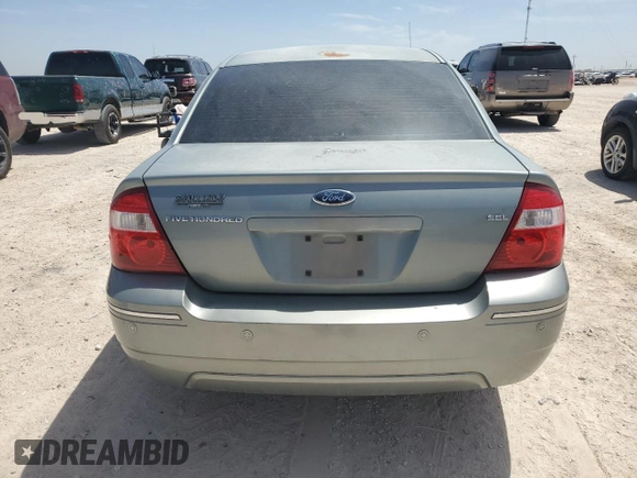 2006 Ford Five Hundred SEL with VIN 1FAHP24156G169689, listed as a Copart auction lot 71035144 with 107,486 mi miles and Salvage Title. Bid and sale history available at carsss.com. Image 6.