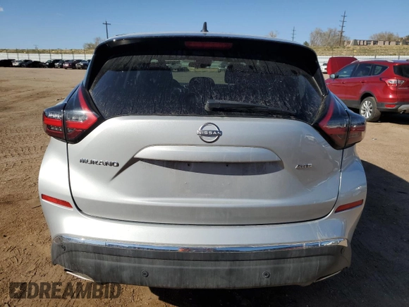 2023 Nissan Murano S with VIN 5N1AZ2AS8PC113446, listed as a Copart auction lot 52422565 with 44,866 mi miles and Salvage title. Bid and sale history available at DreamBid. Image 6.