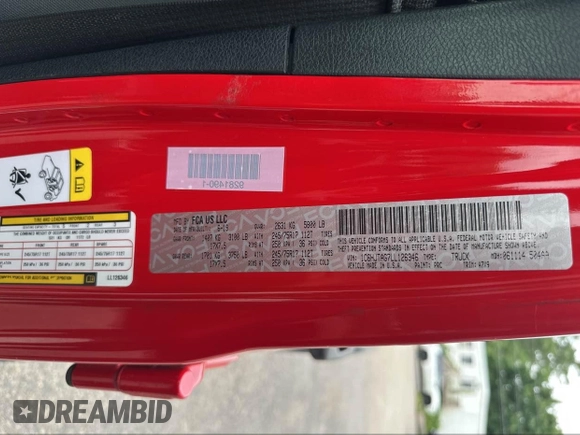 2020 Jeep Gladiator Sport S z VIN 1C6HJTAG7LL126346, wystawiony jako IAAI lot #42711702 z przebiegiem 147 263 mil mil oraz . Historia ofert i sprzedaży dostępna na DreamBid. Obrazek 9.