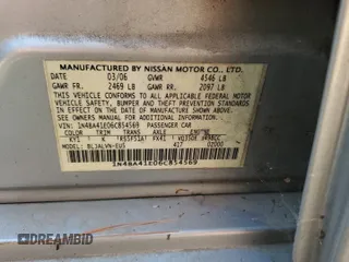 2006 Nissan Maxima 3.5 SE with VIN 1N4BA41E06C854569, listed as a Copart auction lot 69579414 with 203,531 mi miles and Salvage Title. Bid and sale history available at carsss.com. Image 14.