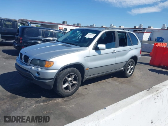 2002 BMW X5 3.0i with VIN 5UXFA53552LV70703, listed as a IAAI auction lot 41957874 with 144,369 mi miles. Bid and sale history available at carsss.com. Image 2.
