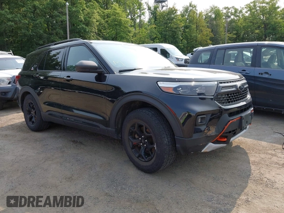 2021 Ford Explorer Timberline z VIN 1FMSK8JH5MGC09796, wystawiony jako IAAI lot #42343432 z przebiegiem 41 493 mil mil oraz . Historia ofert i sprzedaży dostępna na DreamBid. Obrazek 1.