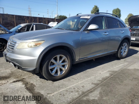 2006 Infiniti FX35 with VIN JNRAS08UX6X101536, listed as a Copart auction lot 82021774 with 105,265 mi miles and Clean Title. Bid and sale history available at carsss.com. Image 1.