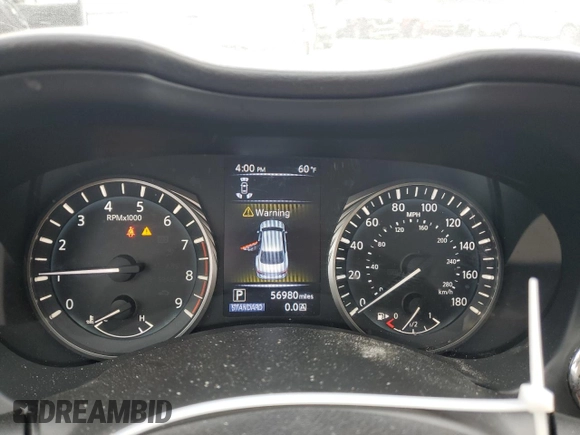 2020 Infiniti Q50 with VIN JN1EV7AR9LM256845, listed as a Copart auction lot 48957995 with 56,980 mi miles and Salvage Title. Bid and sale history available at DreamBid. Image 9.