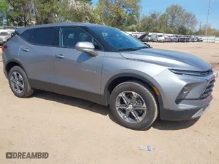 2025 Chevrolet Blazer LT with VIN 3GNKBHR48SS144860, listed as a IAAI auction lot 41851535 with 6,886 mi miles. Bid and sale history available at carsss.com. Image 1.