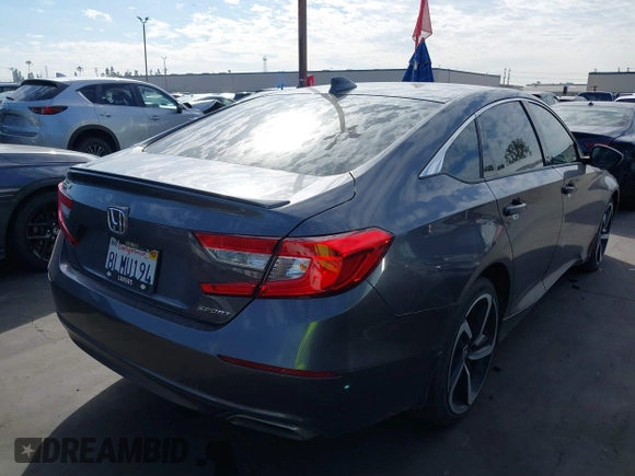 2019 Honda Accord Sport with VIN 1HGCV1F30KA123205, listed as a IAAI auction lot 41674180 with 62,382 mi miles and . Bid and sale history available at DreamBid. Image 4.