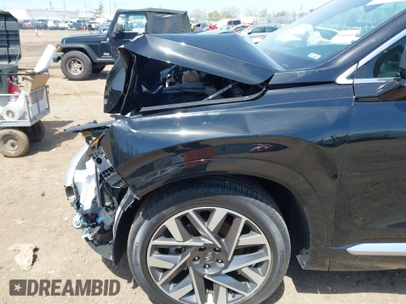 2023 Hyundai Santa Fe Calligraphy z VIN 5NMS54AL2PH607408, wystawiony jako IAAI lot #42094479 z przebiegiem 28 525 mil mil oraz . Historia ofert i sprzedaży dostępna na DreamBid. Obrazek 6.