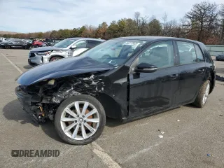 2012 Volkswagen Golf TDI with VIN WVWNM7AJ8CW302793, listed as a Copart auction lot 45277555 with 128,113 mi miles and Salvage title. Bid and sale history available at DreamBid. Image 1.