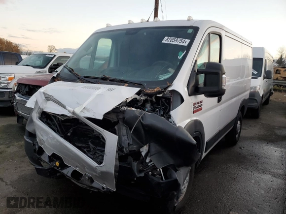 2021 Ram ProMaster Cargo with VIN 3C6LRVNG4ME529641, listed as a Copart auction lot 82059754 with 20,297 mi miles and Salvage Title. Bid and sale history available at DreamBid. Image 1.