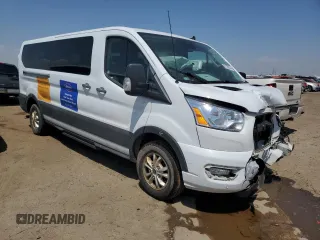 2021 Ford Transit Passenger XL with VIN 1FBAX2Y82MKA14597, listed as a Copart auction lot 61220834 with Not Provided miles and Salvage Title. Bid and sale history available at carsss.com. Image 4.