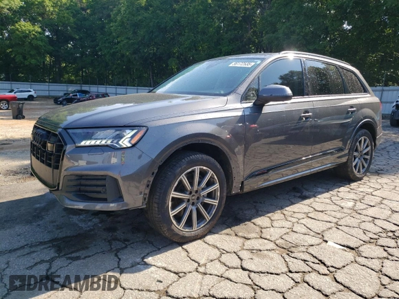 2023 Audi Q7 Premium Plus with VIN WA1LCBF79PD014979, listed as a Copart auction lot 56172535 with 23,066 mi miles and Salvage title. Bid and sale history available at DreamBid. Image 1.