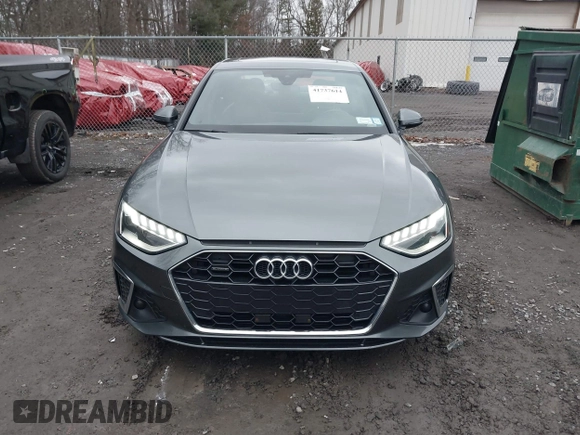 2020 Audi A4 Premium Plus with VIN WAUENAF46LN005005, listed as a IAAI auction lot 41737614 with 52,642 mi miles and . Bid and sale history available at DreamBid. Image 12.