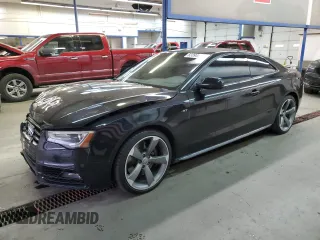 2015 Audi S5 Premium Plus with VIN WAUCGAFR4FA030980, listed as a Copart auction lot 83390824 with 202,651 mi miles and Salvage Title. Bid and sale history available at carsss.com. Image 1.