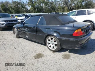 2001 BMW 3 Series 325Ci with VIN WBABS33481JY57601, listed as a Copart auction lot 43866775 with 110,650 mi miles and Salvage Title. Bid and sale history available at carsss.com. Image 2.