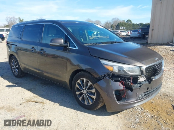 2016 Kia Sedona EX with VIN KNDMC5C11G6184513, listed as a IAAI auction lot 41488816 with 184,476 mi miles. Bid and sale history available at carsss.com. Image 1.