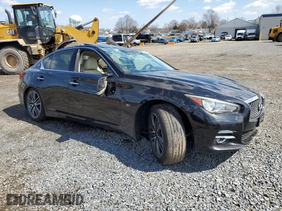 2015 Infiniti Q50 Premium with VIN JN1BV7AR4FM390914, listed as a Copart auction lot 50402405 with 142,605 mi miles and Salvage Title. Bid and sale history available at DreamBid. Image 4.