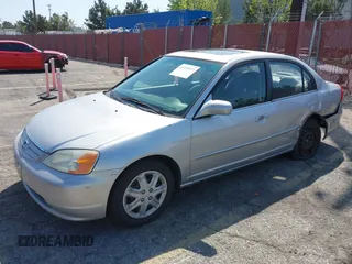 2001 Honda Civic EX with VIN JHMES267X1S003959, listed as a IAAI auction lot 41978932 with 181,380 mi miles. Bid and sale history available at carsss.com. Image 2.