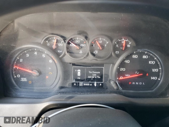 2021 Chevrolet Silverado 1500 Custom Trail Boss with VIN 1GCPYCEF5MZ430436, listed as a Copart auction lot 77466634 with 60,656 mi miles and Salvage Title. Bid and sale history available at DreamBid. Image 9.