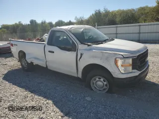 2022 Ford F-150 XL with VIN 1FTMF1EB5NKE26035, listed as a Copart auction lot 76379644 with 21,168 mi miles and Salvage title. Bid and sale history available at DreamBid. Image 4.
