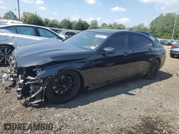 2017 BMW 7 Series 740e xDrive iPerformance with VIN WBA7J2C32HG497906, listed as a Copart auction lot 68861214 with 0 mi miles and Salvage Title. Bid and sale history available at carsss.com. Image 1.