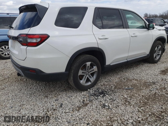 2023 Honda Pilot EX-L 7 Passenger with VIN 5FNYG1H51PB048722, listed as a Copart auction lot 50244175 with 38,662 mi miles and Salvage Title. Bid and sale history available at carsss.com. Image 3.