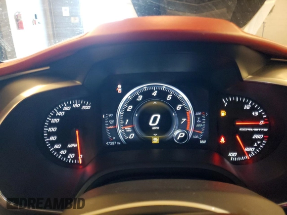 2015 Chevrolet Corvette Z51 3LT with VIN 1G1YM2D76F5121243, listed as a Copart auction lot 77262174 with 47,397 mi miles and Salvage title. Bid and sale history available at DreamBid. Image 9.