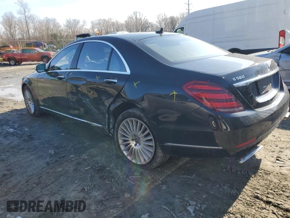 2018 Mercedes-Benz S 560 with VIN WDDUG8GB4JA369092, listed as a Copart auction lot 44637515 with 55,409 mi miles and Salvage Title. Bid and sale history available at carsss.com. Image 2.