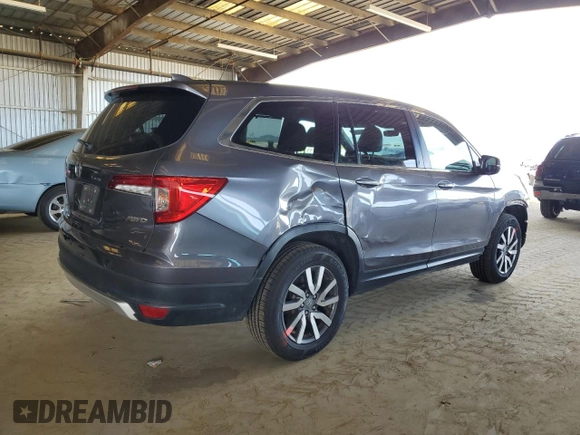 2021 Honda Pilot EX-L with VIN 5FNYF6H5XMB088745, listed as a Copart auction lot 52073635 with 49,181 mi miles and Salvage title. Bid and sale history available at DreamBid. Image 3.