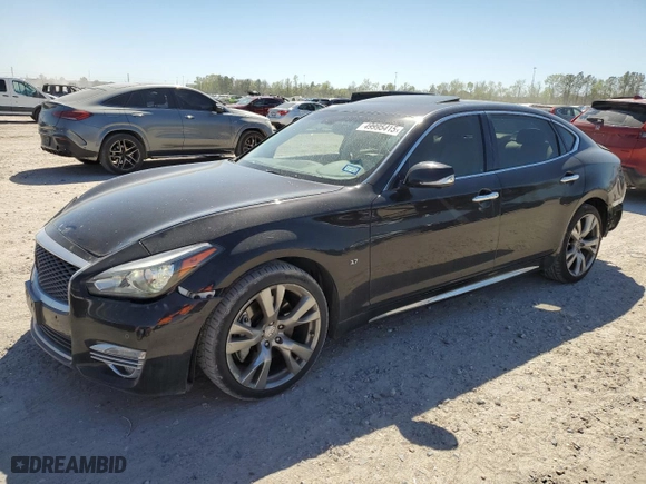 2015 Infiniti Q70L with VIN JN1BY1PP1FM601383, listed as a Copart auction lot 49995415 with 109,963 mi miles and Salvage Title. Bid and sale history available at carsss.com. Image 1.