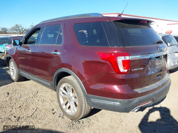 2018 Ford Explorer Limited with VIN 1FM5K7FH5JGB07443, listed as a IAAI auction lot 41251705 with 59,764 mi miles. Bid and sale history available at carsss.com. Image 3.