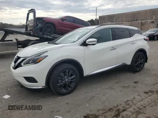 2018 Nissan Murano SL with VIN 5N1AZ2MH7JN138821, listed as a Copart auction lot 50654085 with 82,065 mi miles and Salvage Title. Bid and sale history available at carsss.com. Image 1.