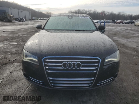 2013 Audi A8 3.0L with VIN WAUAGAFDXDN000657, listed as a Copart auction lot 42992755 with 154,426 mi miles and Salvage title. Bid and sale history available at DreamBid. Image 5.