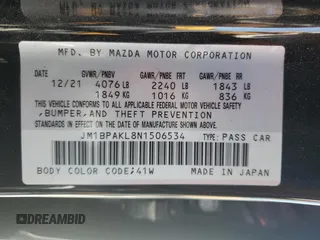 2022 Mazda 3 Select with VIN JM1BPAKL8N1506534, listed as a Copart auction lot 69257814 with Not provided miles and Salvage title. Bid and sale history available at DreamBid. Image 13.
