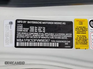 2015 BMW 2 Series 228i with VIN WBA1F9C53FVW98367, listed as a Copart auction lot 50378584 with 74,661 mi miles and Salvage Title. Bid and sale history available at carsss.com. Image 12.
